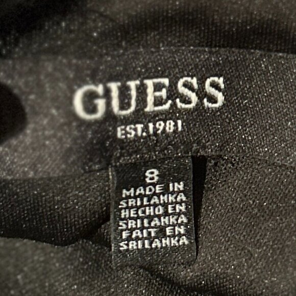 Guess SZ M Black Embroidered Mesh 80's Dress Boho Whimsigoth Fairy Sexy Y2K - Picture 13 of 15